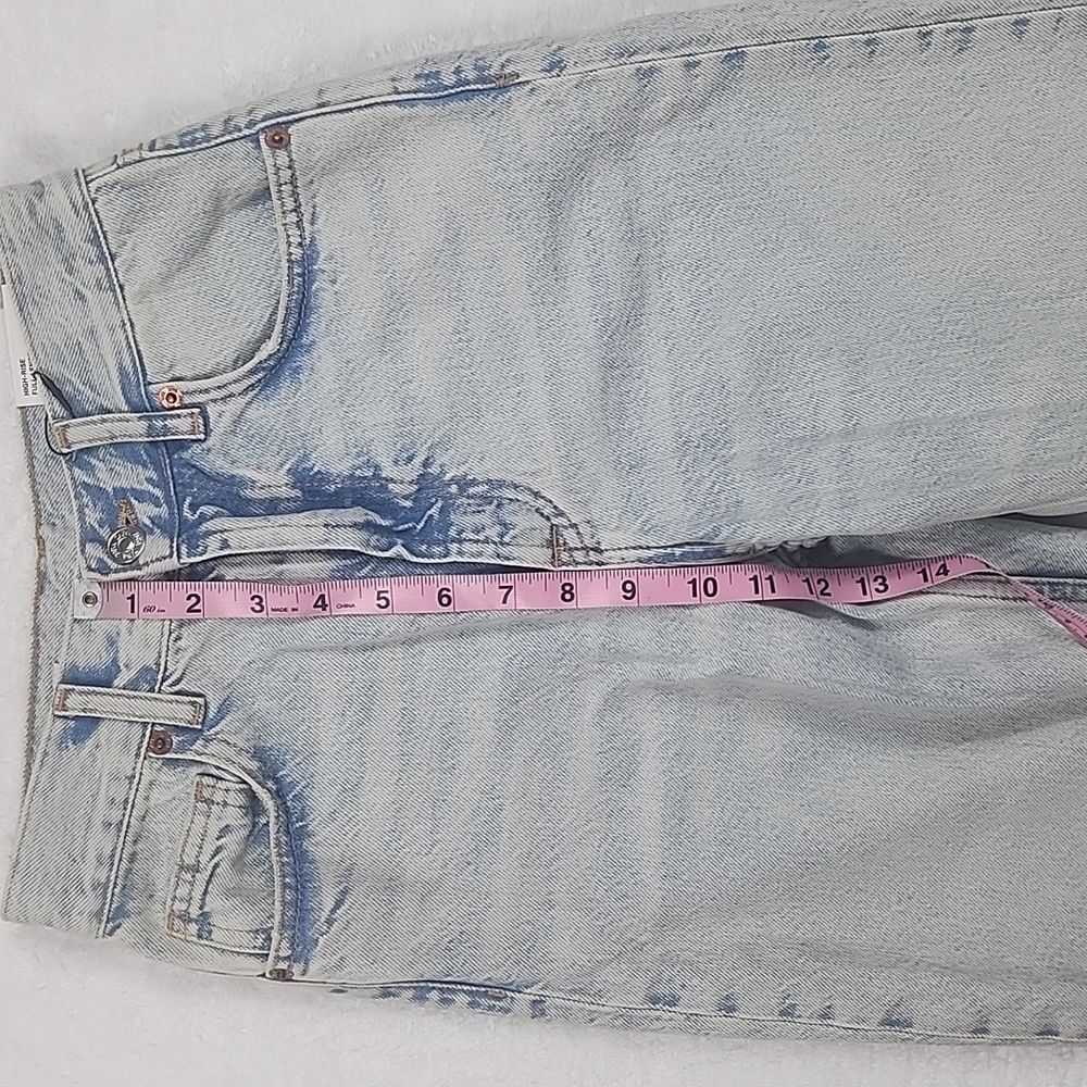 Zara High Rise Full Length Distressed Hem Jeans Brand New With Tags - Picture 6 of 16